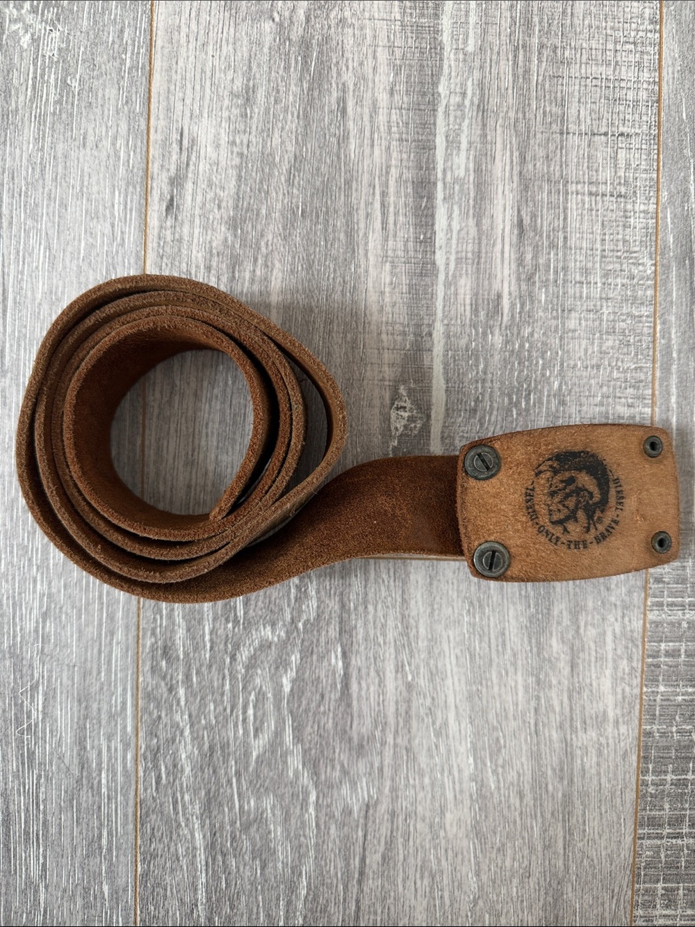 Diesel Leather Belt in Brown